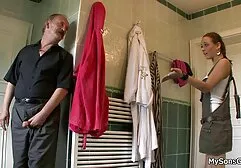 Uma rápido porra com uma sexo amador em pe jovem menina antes ida para cama